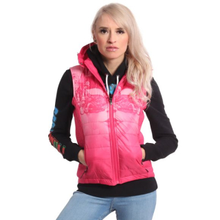 YAKUZA dámská vesta MASKED QUEEN HOODED VEST azalea